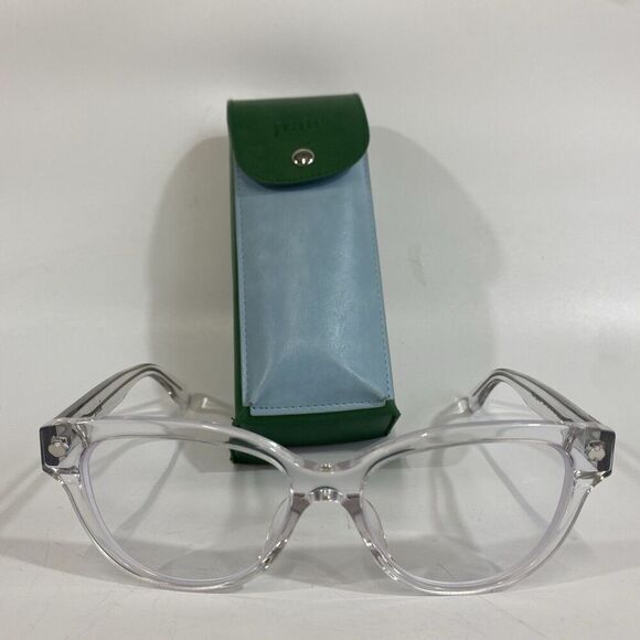 Pair Eyeglasses FRAMES ONLY “The Quinn” Clear Frames 049 55-16-140 W/ Case - Picture 9 of 9